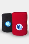 Cotton wristband 2 pcs Red-Black