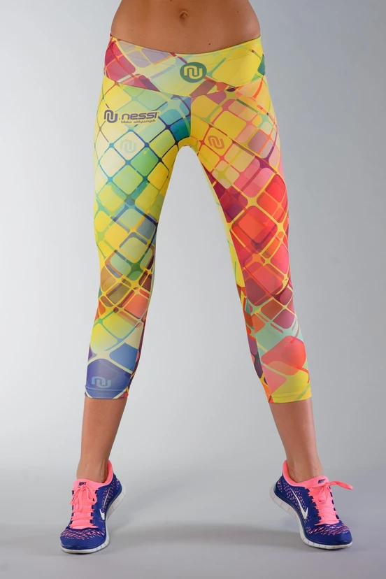 Getry Kolorowe Legginsy 3/4 Damskie - packshot