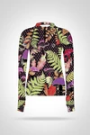 Preorder Blouse Zip Black Forest