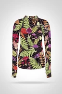 Preorder Blouse Zip Black Forest - packshot