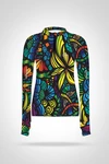 Preorder Blouse Zip Colored Mosaic