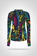 Preorder Blouse Zip Colored Mosaic - packshot