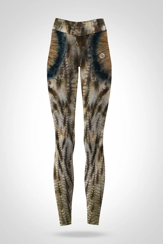 Preorder Leggings petite with waistband Pro Crazy Eyes Owls - packshot