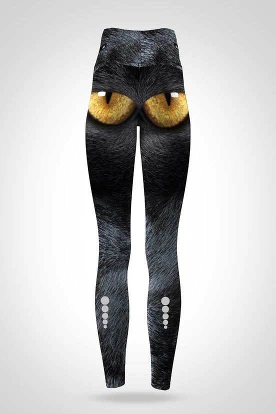 Preorder Legginsy 7/8 regular z wysokim stanem Black Cat - packshot