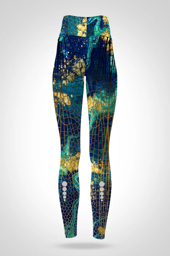 Preorder Legginsy 7/8 regular z wysokim stanem Gold Nugget - packshot