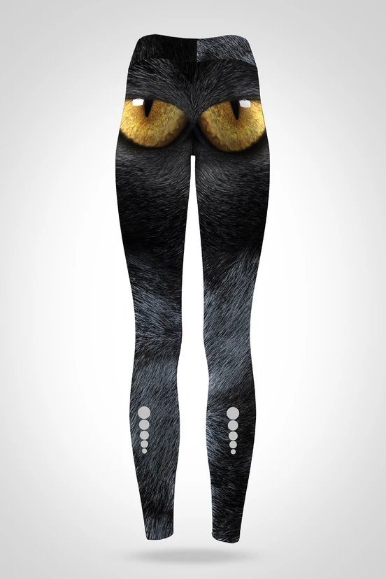 Preorder Legginsy regular z pasem Pro Black Cat - packshot