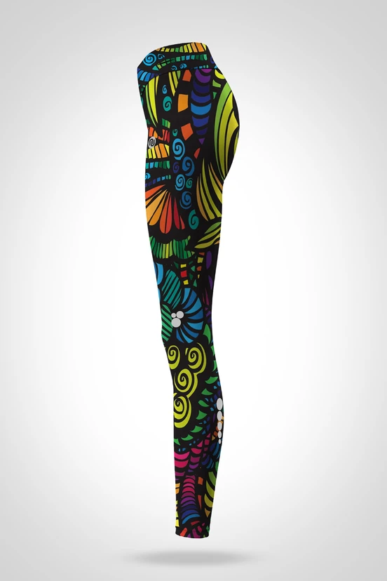 Preorder Legginsy z pasem Pro Colored Mosaic - packshot