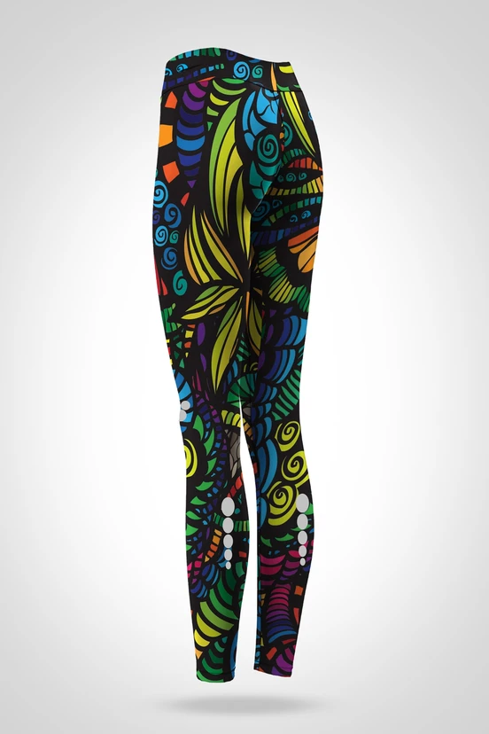 Preorder Legginsy z pasem Pro Colored Mosaic - packshot