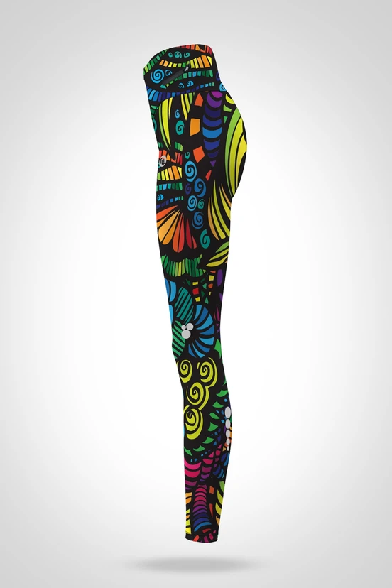 Preorder Regular high waisted leggings 7/8 Colored Mosaic - packshot