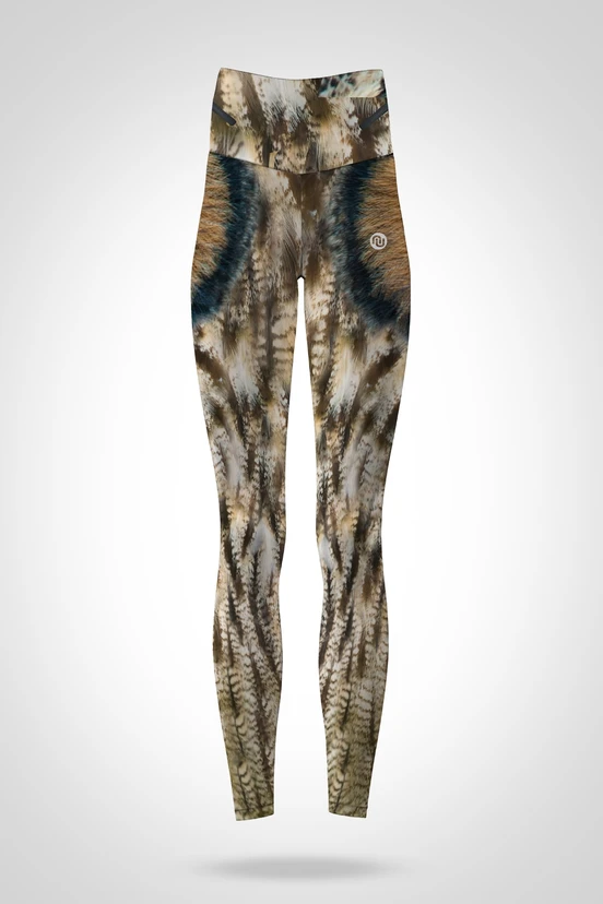 Preorder Regular high waisted leggings Crazy Eyes Owls - packshot