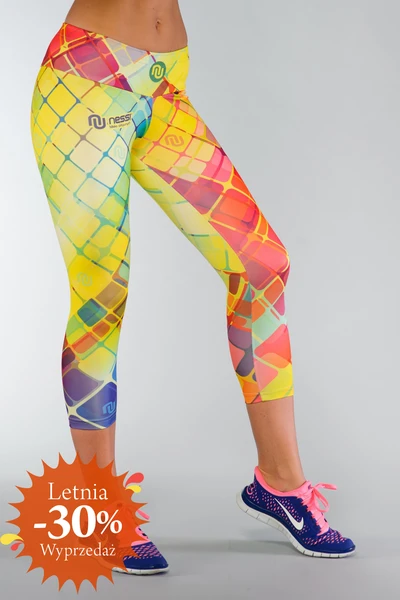 Getry Kolorowe Legginsy 3/4 - OSTK-01