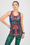 Biodegradable women's boxer tank top Mosaic Ritmo