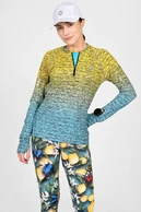 Bluza Zip Melange Turchese-Limone - packshot