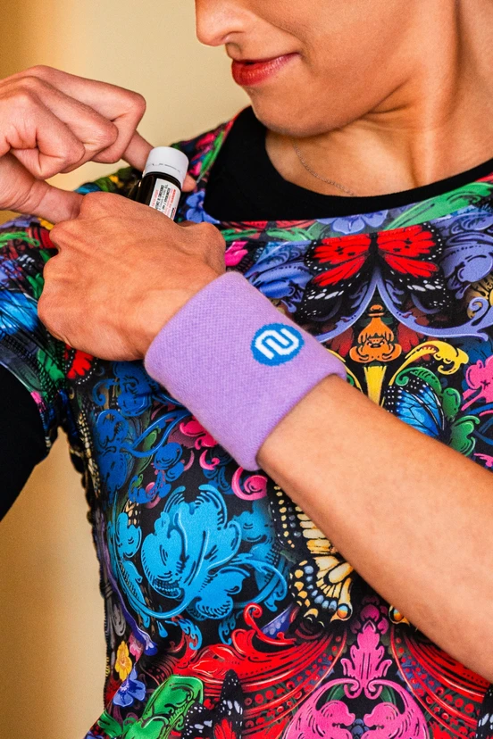 Cotton wristband 2 pcs Purple - packshot