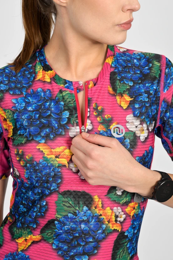 Koszulka sportowa damska Zip Fiorelle - packshot