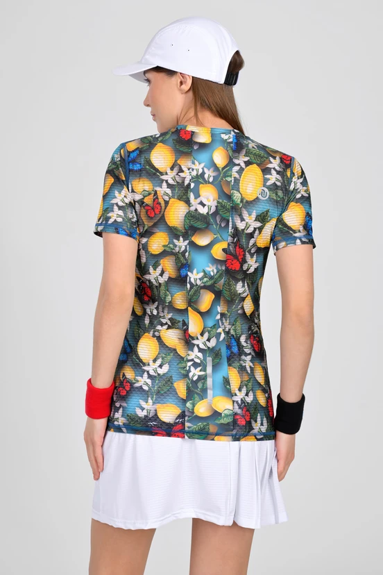 Koszulka sportowa damska Zip Limone - packshot
