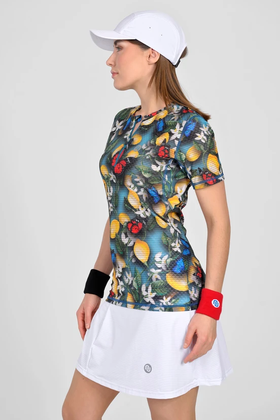 Koszulka sportowa damska Zip Limone - packshot