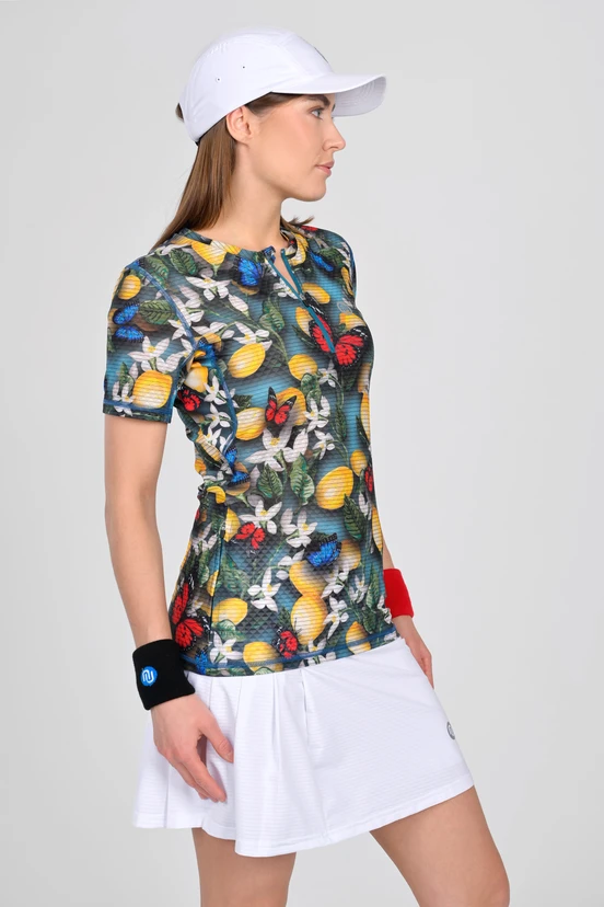 Koszulka sportowa damska Zip Limone - packshot
