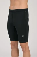 Krótkie legginsy męskie z taśmami stabilizującymi Black - packshot