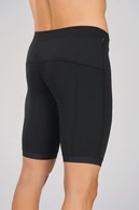 Krótkie legginsy męskie z taśmami stabilizującymi Black - packshot
