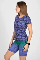 Krótkie legginsy z taśmami stabilizującymi Melange Verde-Viola - packshot