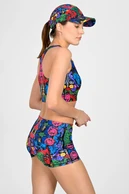 Krótkie legginsy z taśmami stabilizującymi Mosaic Ritmo - packshot