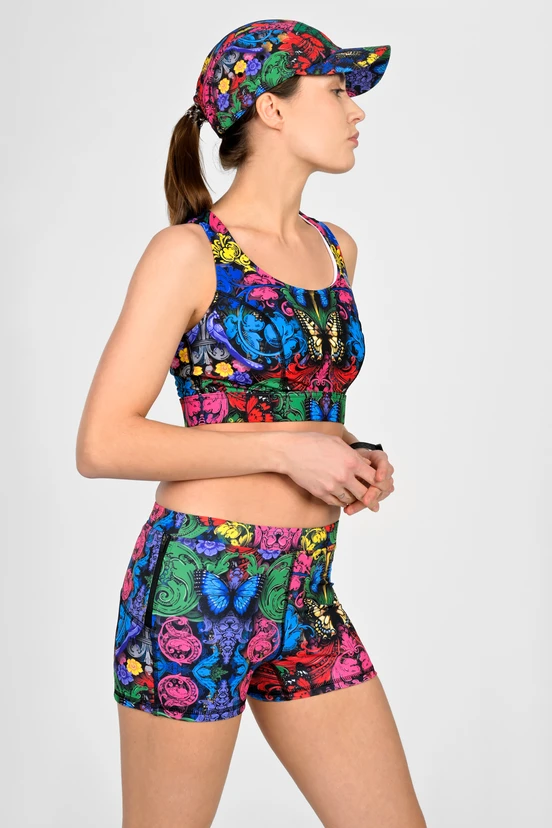Krótkie legginsy z taśmami stabilizującymi Mosaic Ritmo - packshot