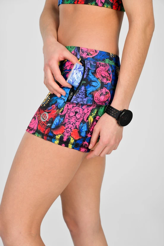 Krótkie legginsy z taśmami stabilizującymi Mosaic Ritmo - packshot