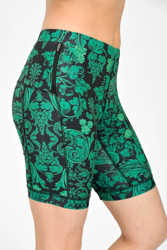 Krótkie legginsy z taśmami stabilizującymi Ornamo Verde - packshot