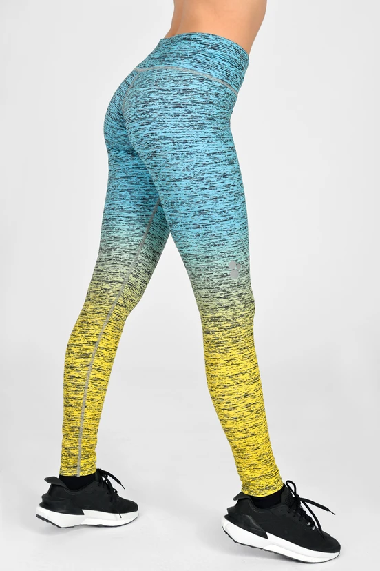 Leggings petite with waistband Pro Melange Turchese-Limone - packshot