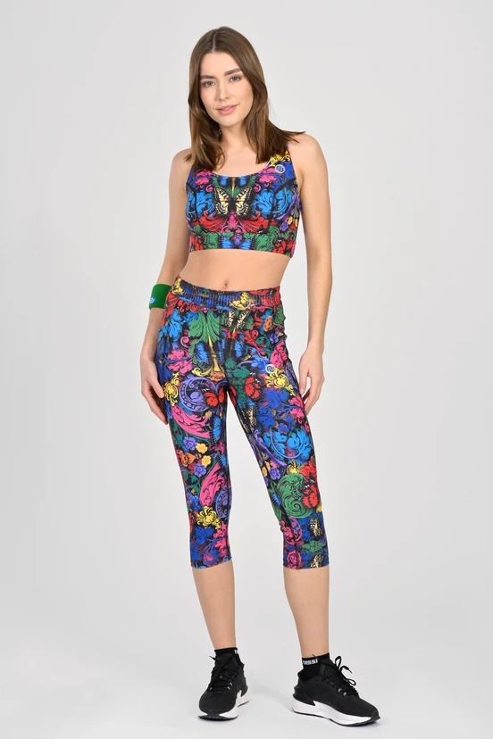 Legginsy 3/4 Dual Space z kieszeniami po bokach Mosaic Ritmo - packshot