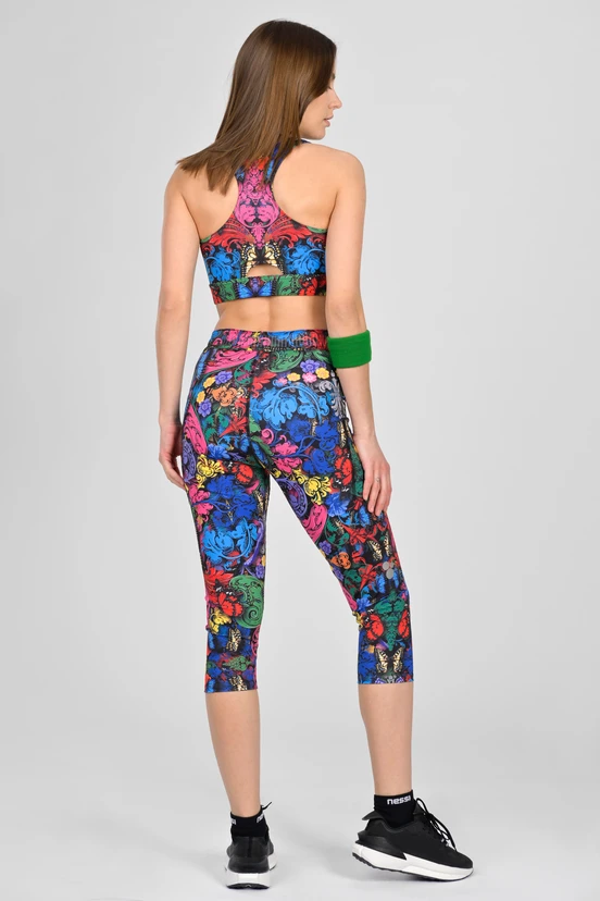 Legginsy 3/4 Dual Space z kieszeniami po bokach Mosaic Ritmo - packshot