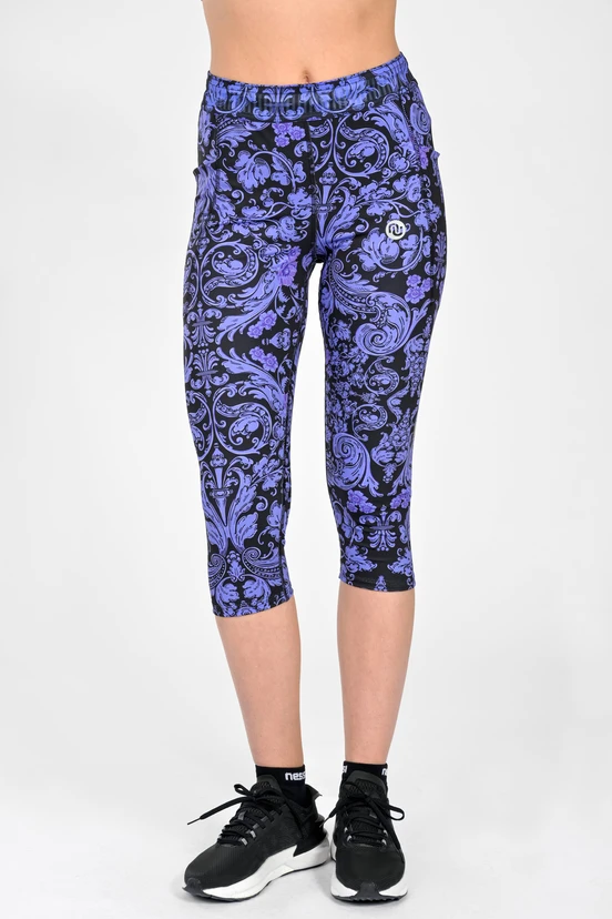 Legginsy 3/4 Dual Space z kieszeniami po bokach Ornamo Viola - packshot