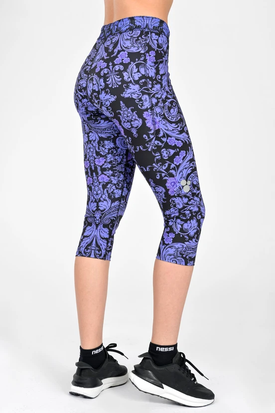 Legginsy 3/4 Dual Space z kieszeniami po bokach Ornamo Viola - packshot