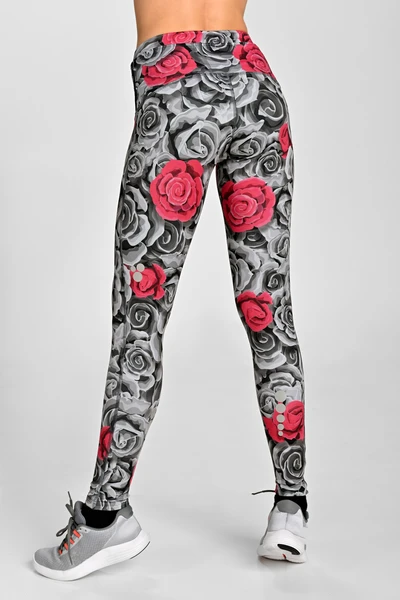 Zateplené běžecké legíny Dynamic Ornamo Roses Sample