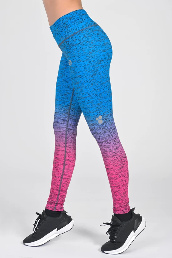 Legginsy petite z pasem Pro Melange Azzurro-Rosa - packshot