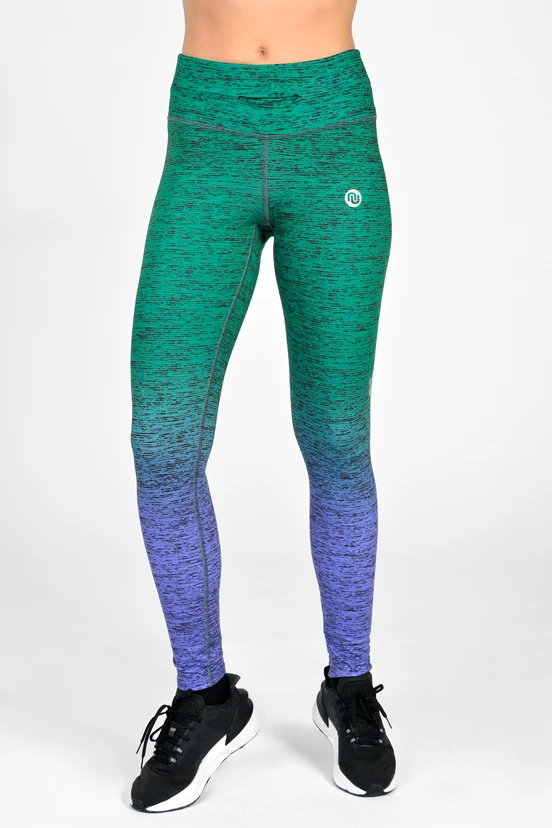 Legginsy petite z pasem Pro Melange Verde-Viola - packshot