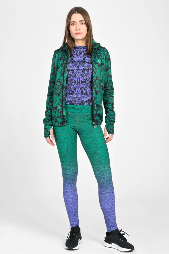 Legginsy petite z pasem Pro Melange Verde-Viola - packshot