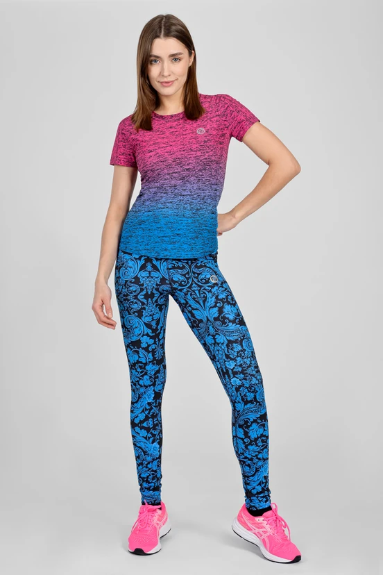 Legginsy regular z pasem Basic Ornamo Azzurro - packshot