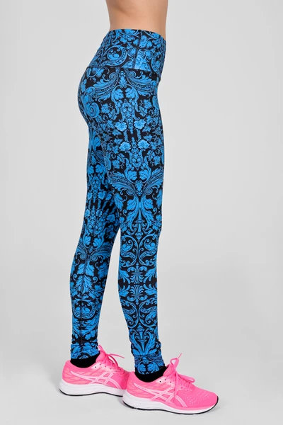 Legginsy regular z pasem Basic Ornamo Azzurro