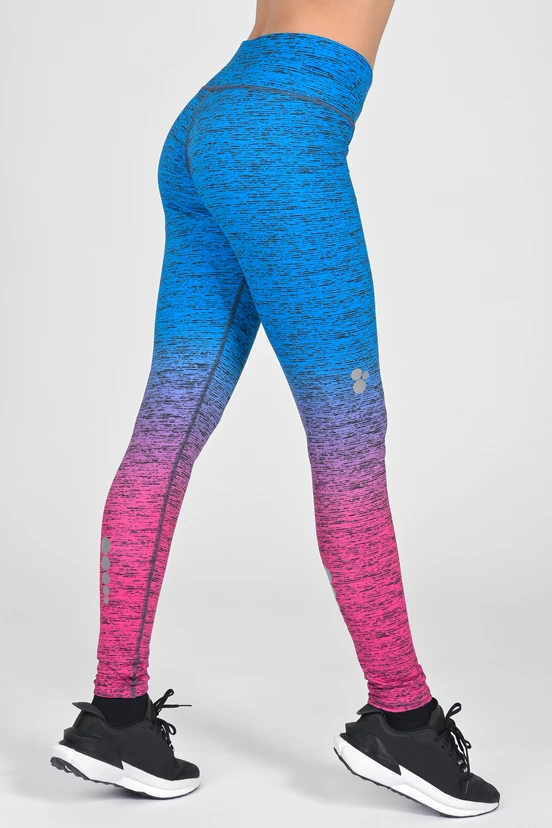 Legíny petite s pásem Pro Melange Azzurro-Rosa - packshot