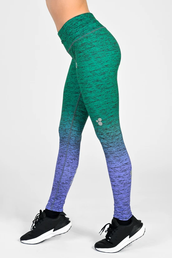 Legíny petite s pásem Pro Melange Verde-Viola - packshot