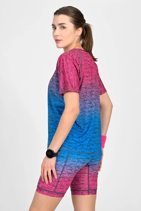 Luźna koszulka sportowa Melange Azzurro-Rosa - packshot
