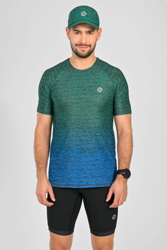 Men's sports T-shirt Melange Verde-Azzurro - packshot