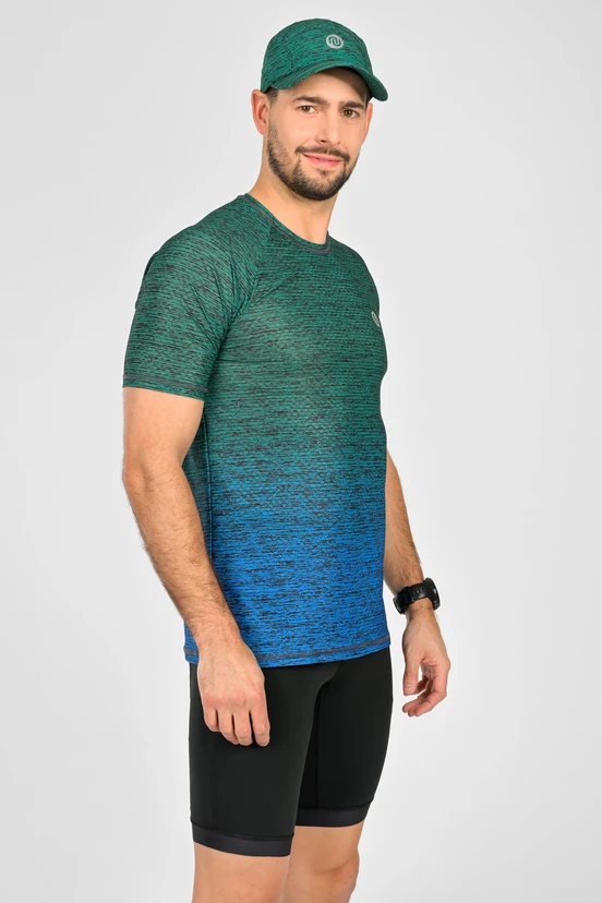 Men's sports T-shirt Melange Verde-Azzurro - packshot