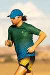 Men's sports T-shirt Melange Verde-Azzurro