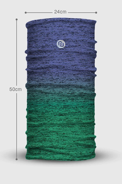 Multifunctional sports snood Melange Verde-Viola