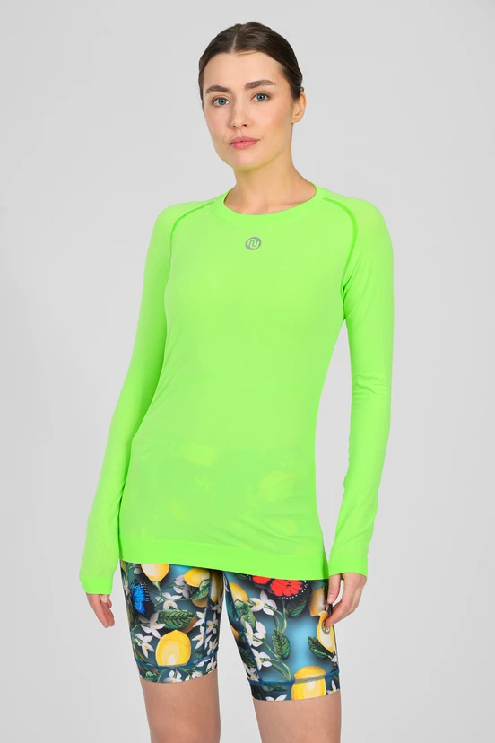 Oddychający longsleeve sportowy Ultra GloLime - packshot