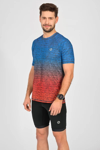 Pánské sportovní tričko Melange Azzurro-Red