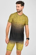 Pánské sportovní tričko Melange Yellow-Black - packshot